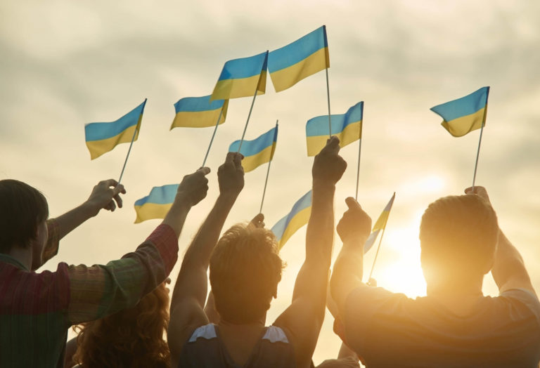 ukranian flags